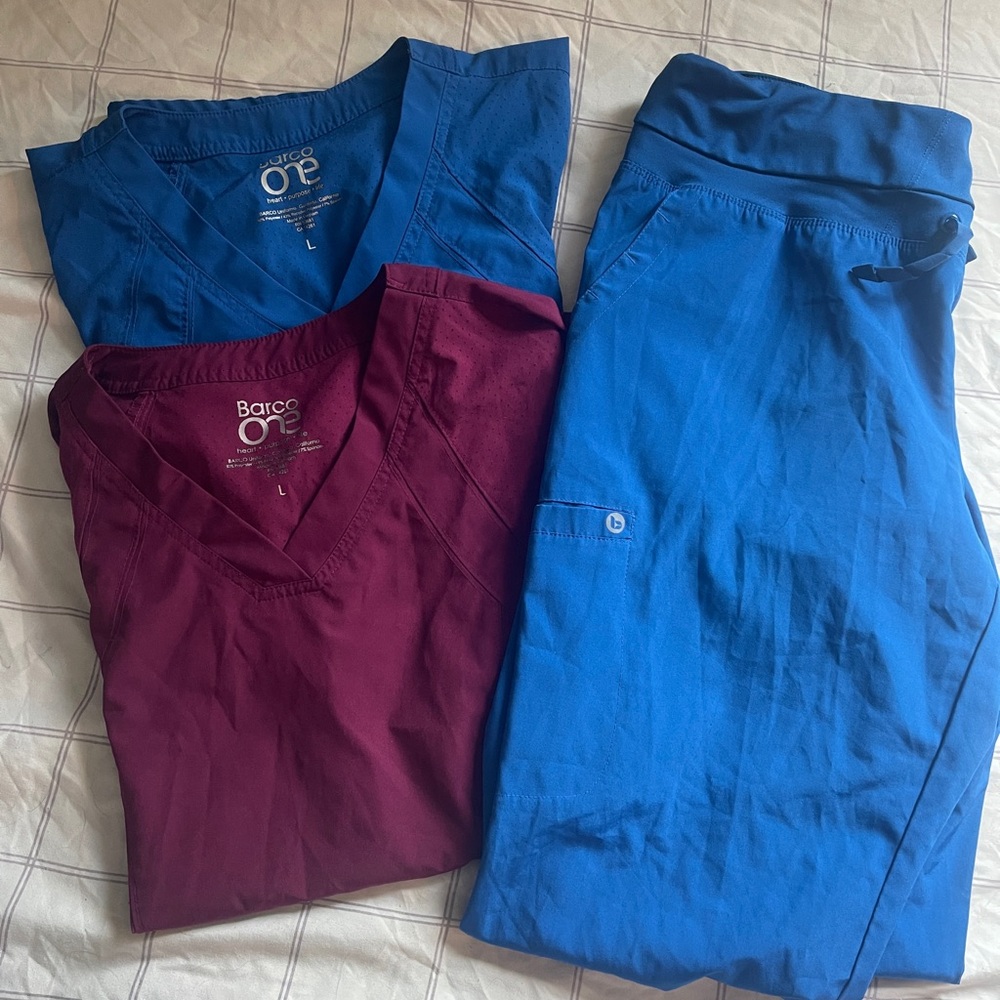 Barco Uniforms Blue Scrub Top